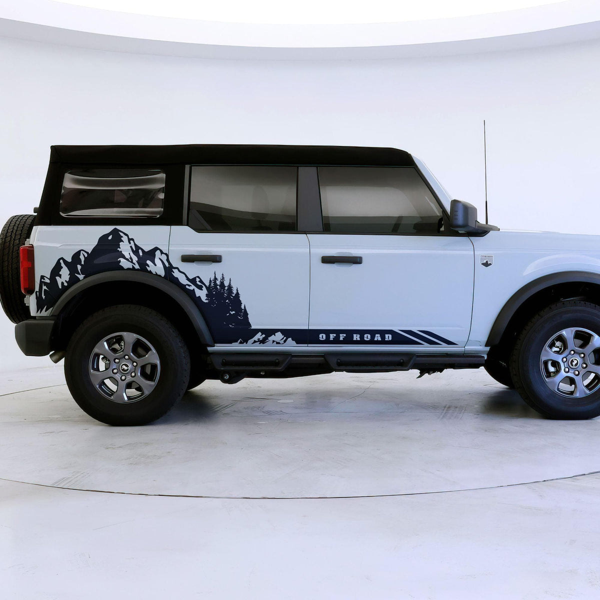 Ford Bronco Off Road Graphic Decal Sticker. Mountain Forest Overland Design. #6998