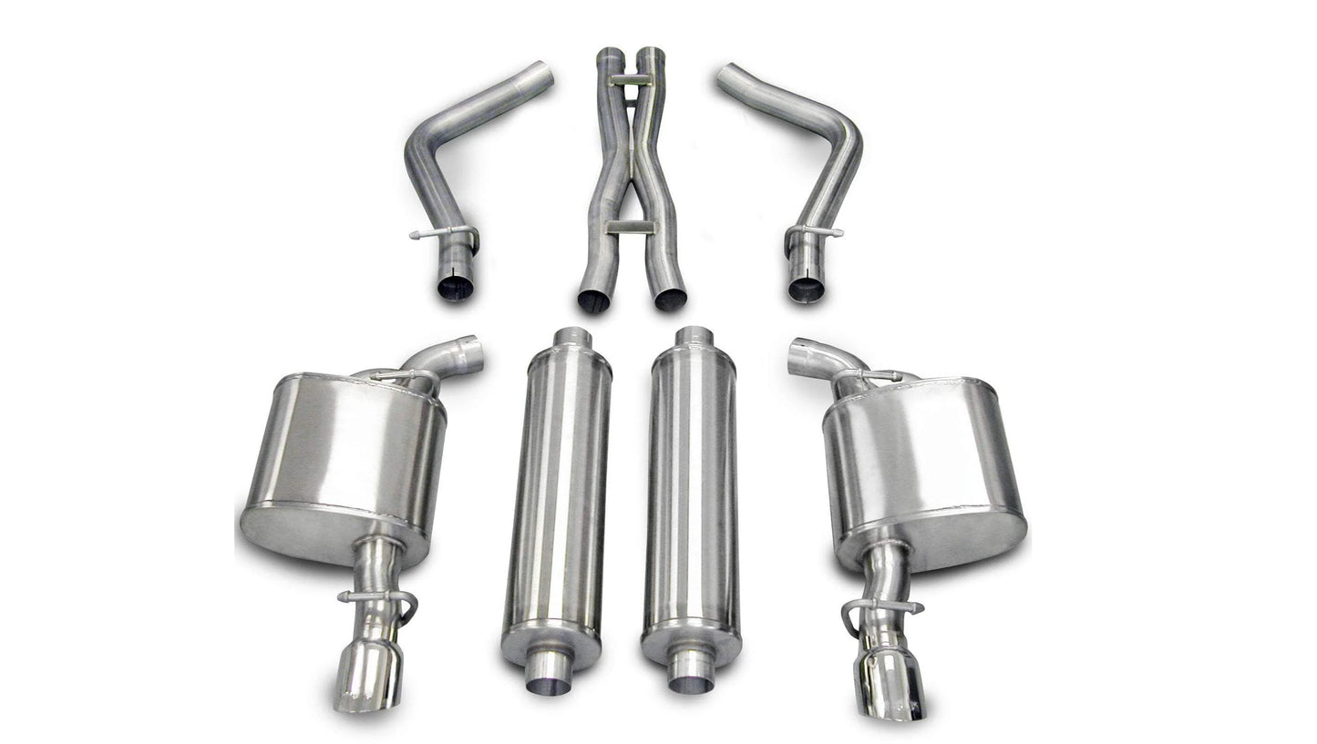 Corsa Xtreme Cat-Back Exhaust, Polished Tips 2005-2010 Charger 5.7L - Speedlogix