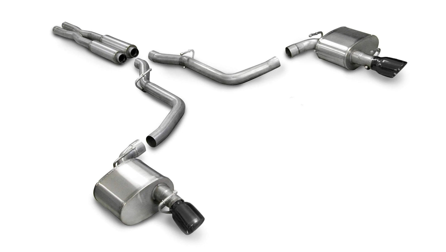 Corsa Xtreme Cat-Back Exhaust, Black Tips 2006-2010 Charger 6.1L - Speedlogix