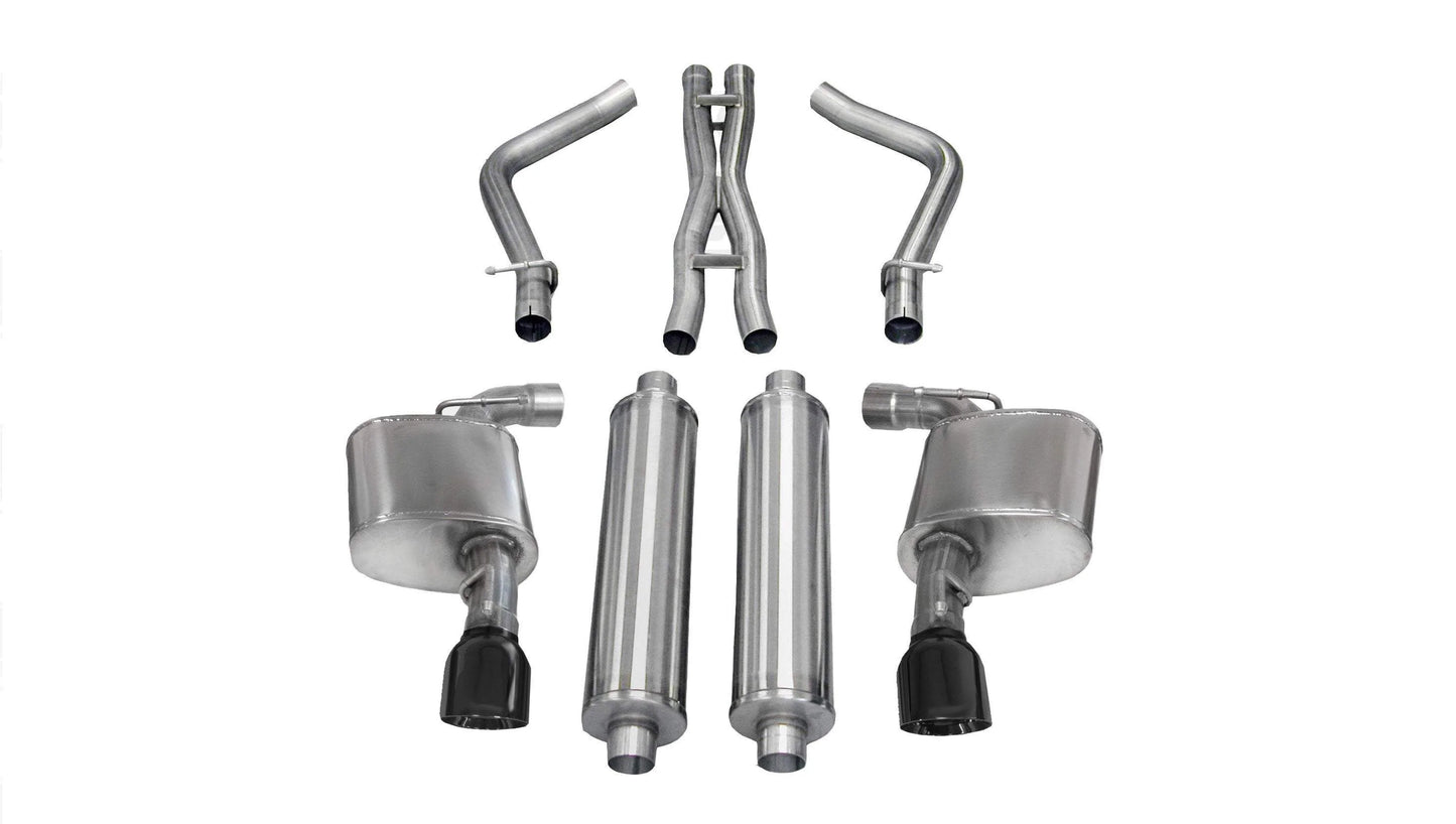 Corsa Xtreme Cat-Back Exhaust, Black Tips 2012-2014 Charger 392/6.4L - Speedlogix