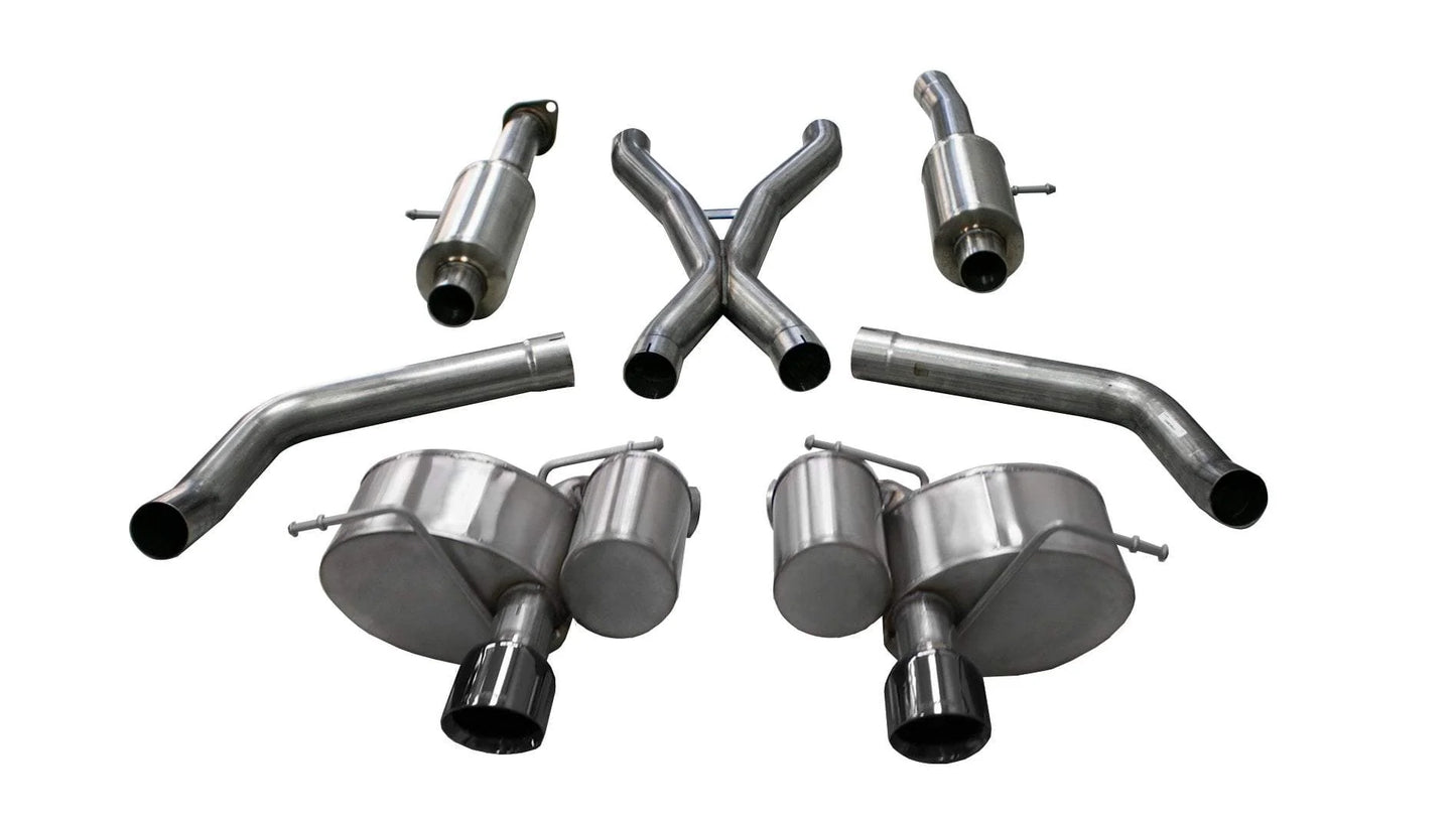 Corsa Sport Cat-Back Exhaust, Black Tips 2012-2021 Grand Cherokee 392/6.4L - Speedlogix