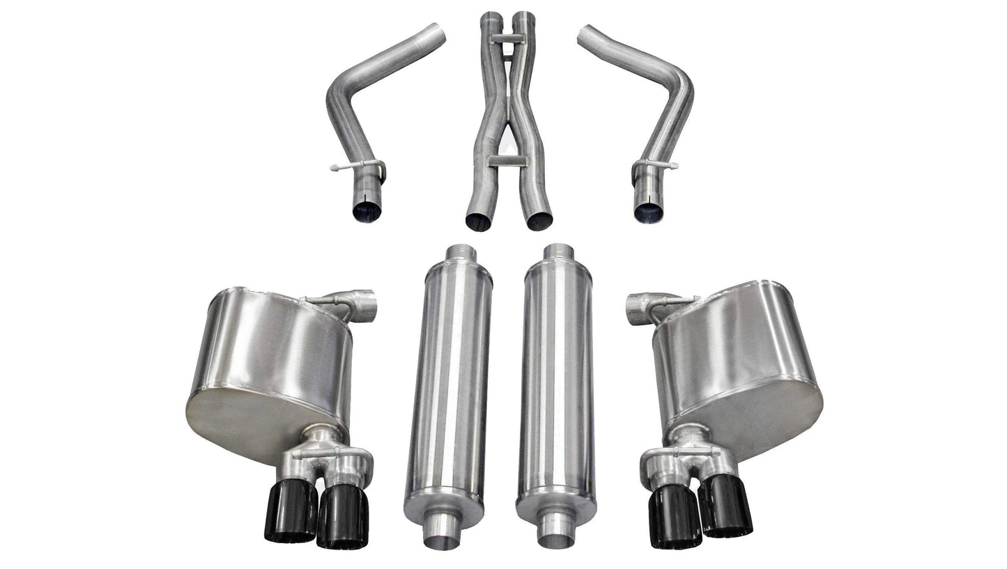 Corsa Xtreme Cat-Back Exhaust, Black Tips 2011-2014 Charger 5.7L - Speedlogix