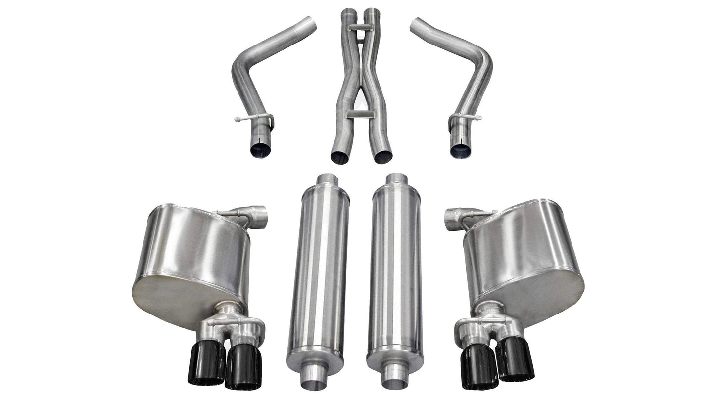Corsa Sport Cat-Back Exhaust, Black Tips 2011-2014 Charger 5.7L