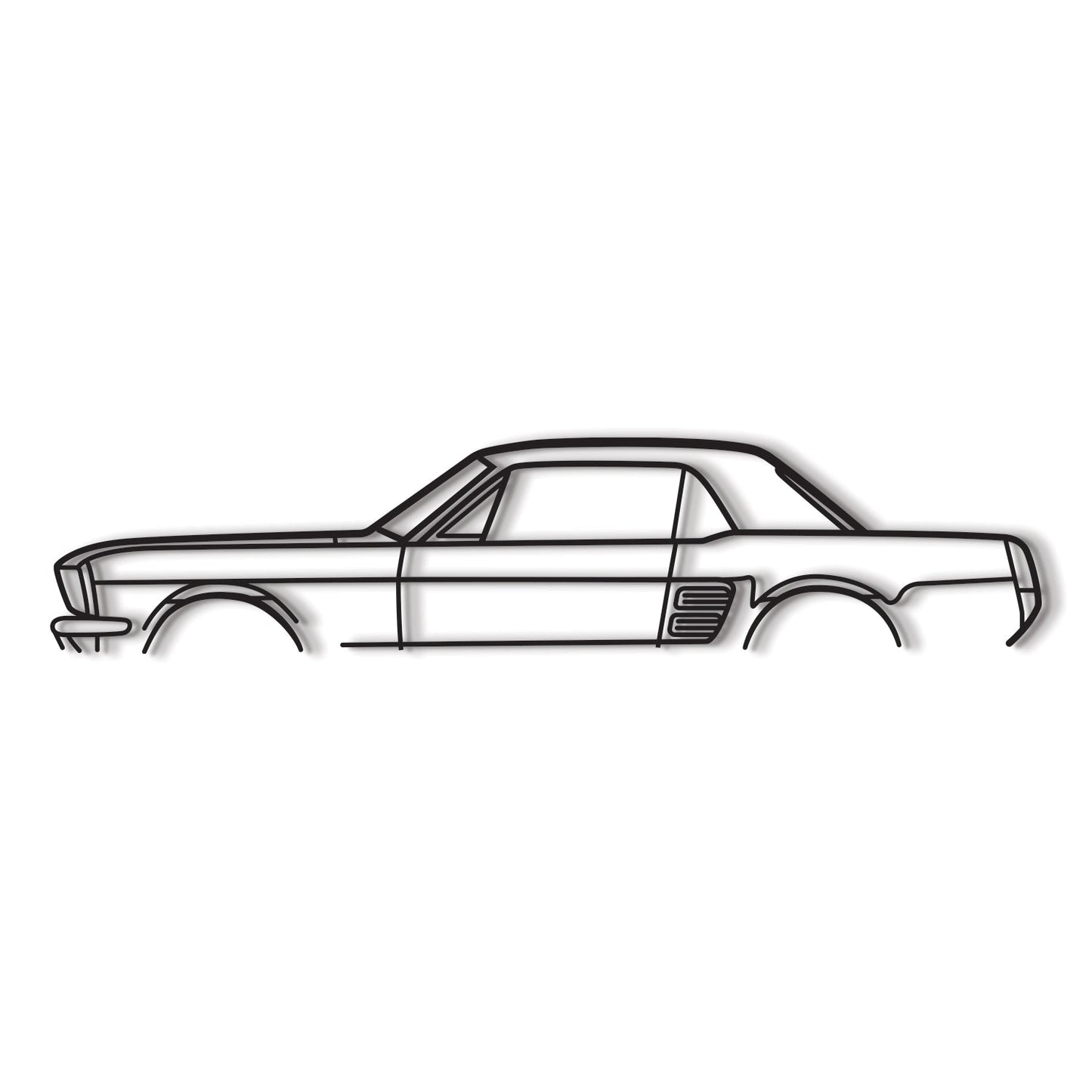 1967 Mustang Coupe Classic Metal Car Wall Art - MT0099 - Speedlogix