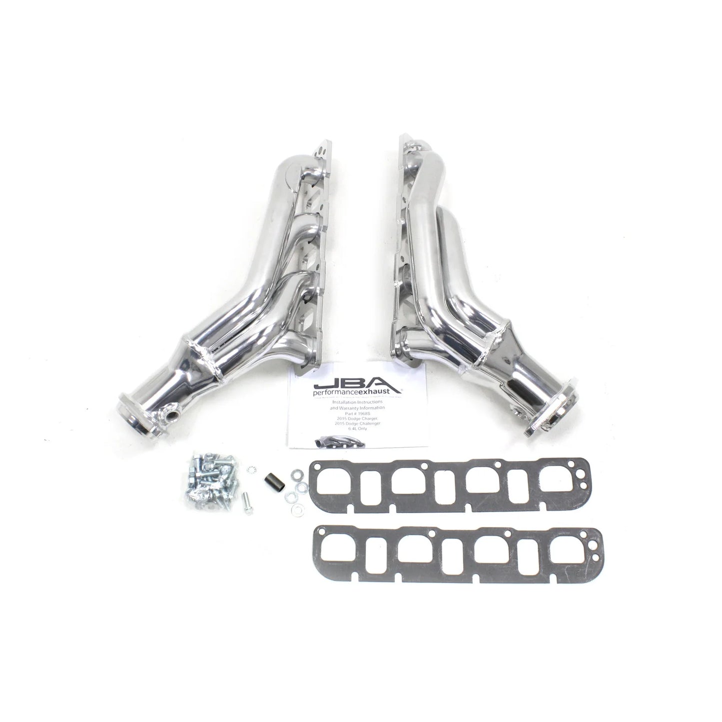 JBA Shorty Stainless Silver Ceramic Headers 2015-2023 Challenger/Charger 392/6.4L/6.2L - Speedlogix