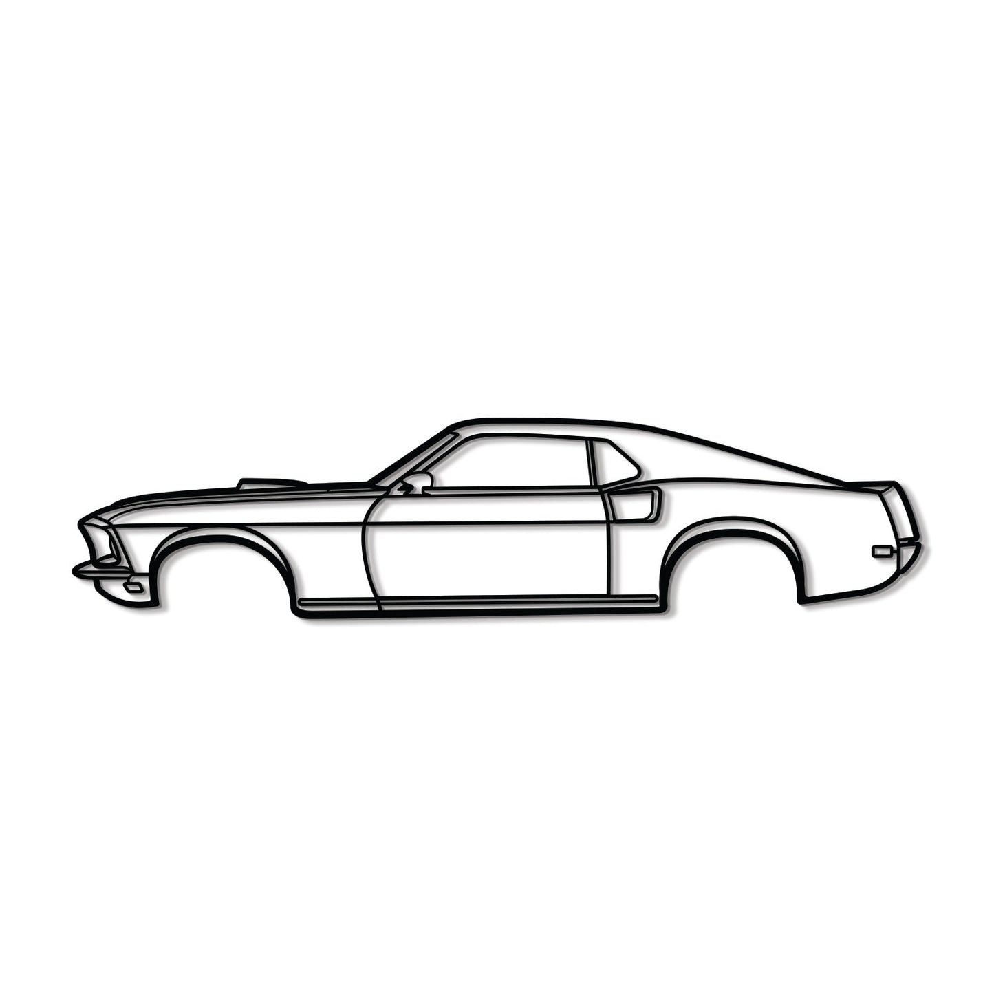 1969 Mustang Mach 1 Metal Car Wall Art - MT0123 - Speedlogix