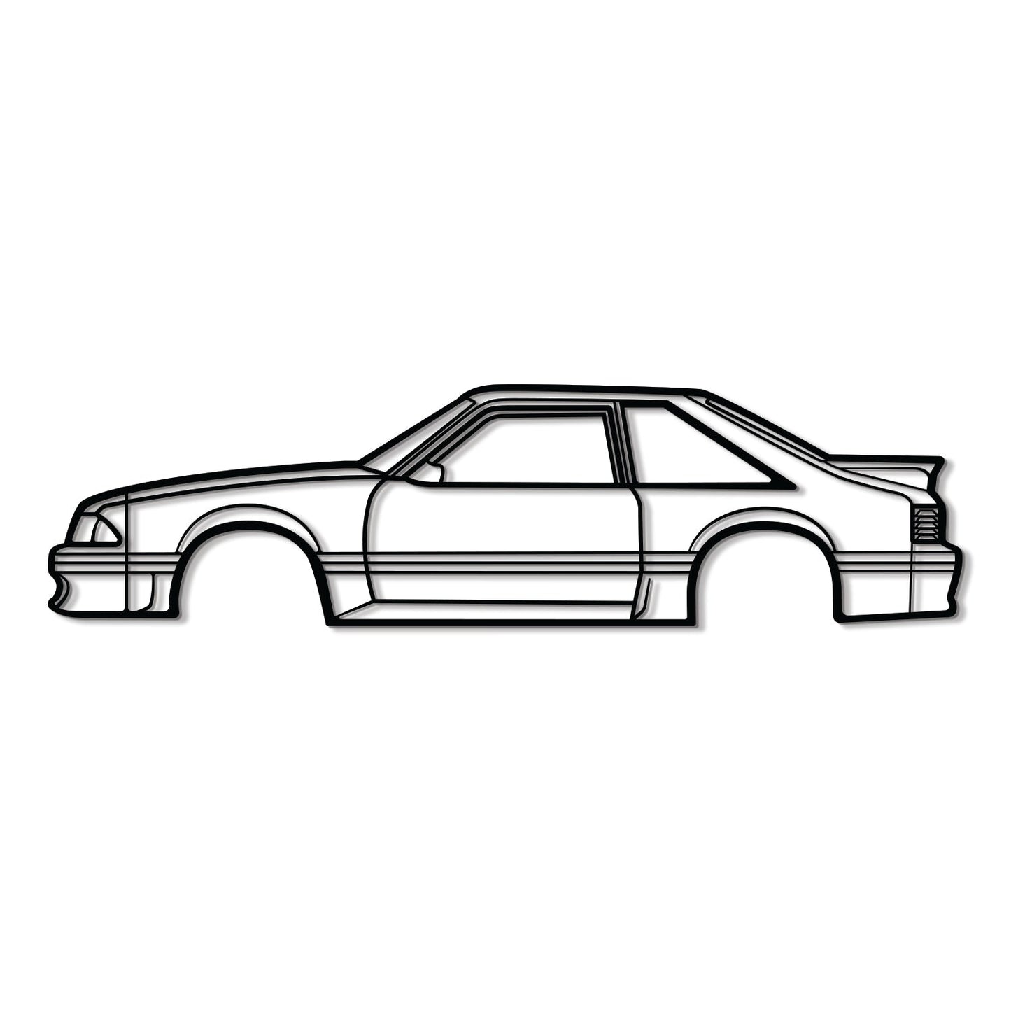 1988 Mustang GT Hatchback Metal Car Wall Art - MT0219 - Speedlogix
