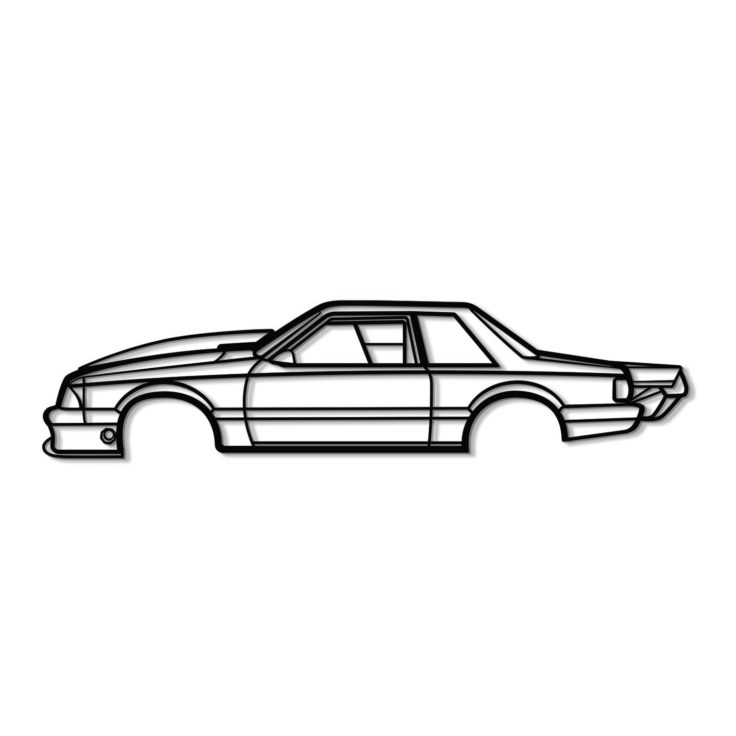 1989 Mustang Foxbody Drag Version Metal Car Wall Art - MT0224 - Speedlogix