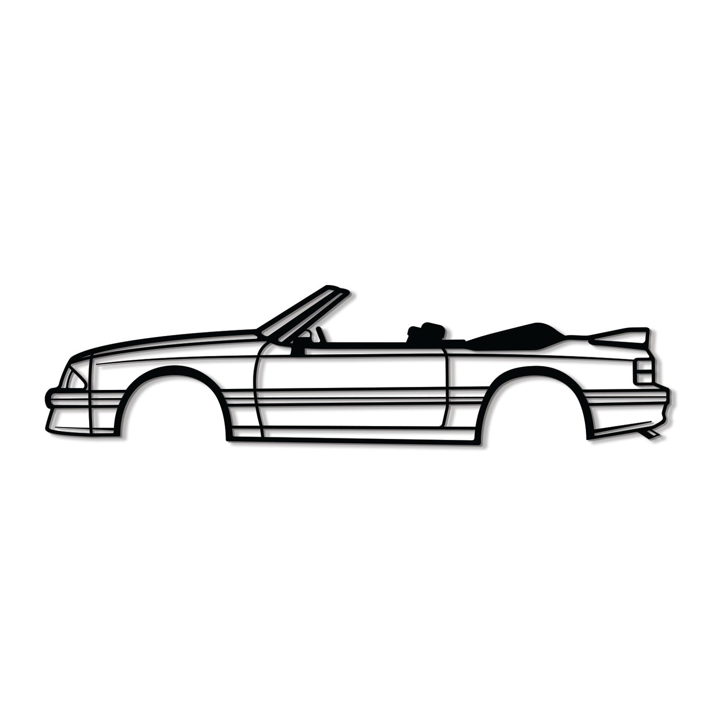 1993 Mustang GT Convertible Metal Car Wall Art - MT0245 - Speedlogix