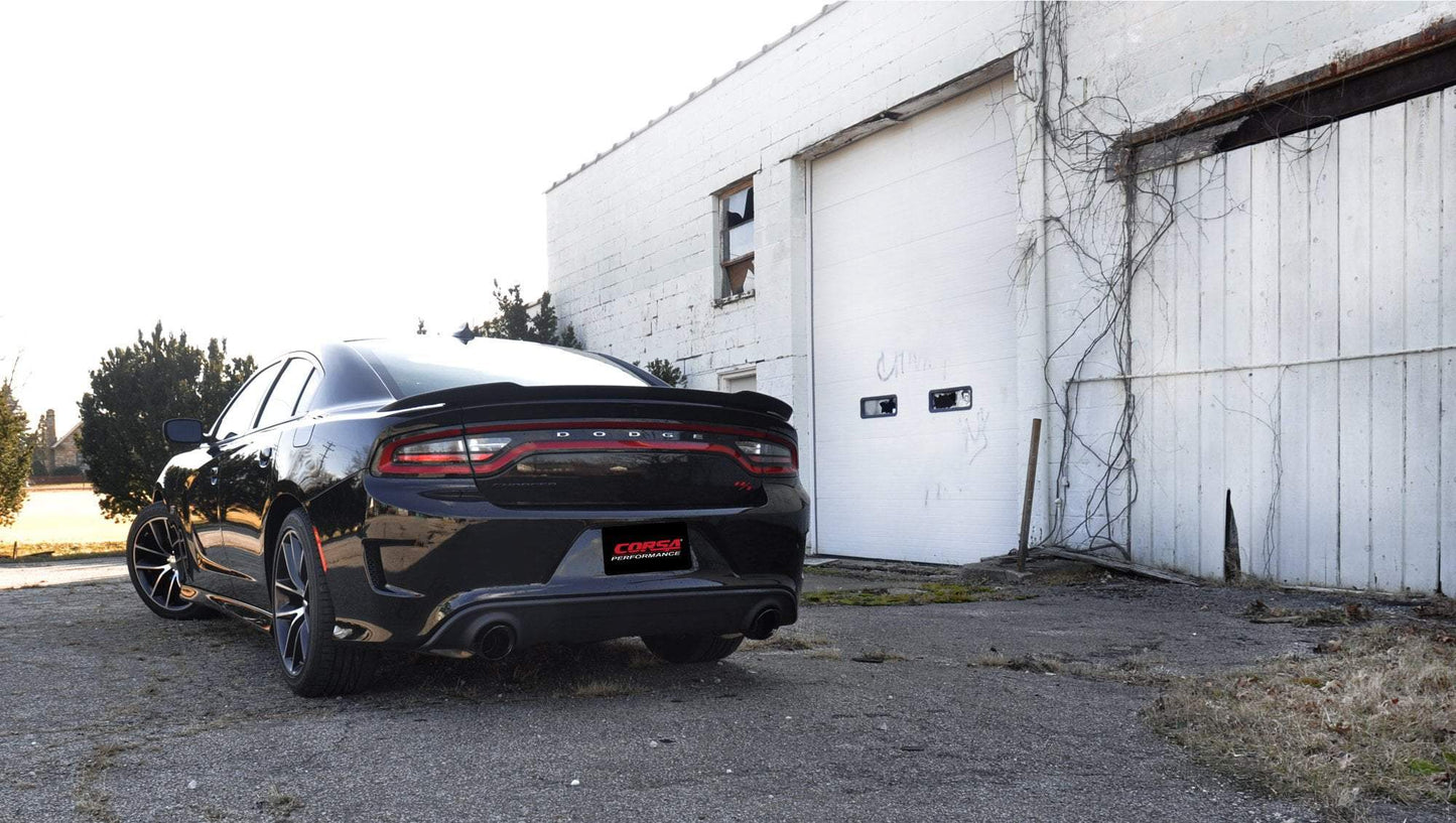 Corsa Sport Axle-Back Exhaust, Black Tips 2015-2023 Charger 5.7L/6.2L/392/6.4L - Speedlogix