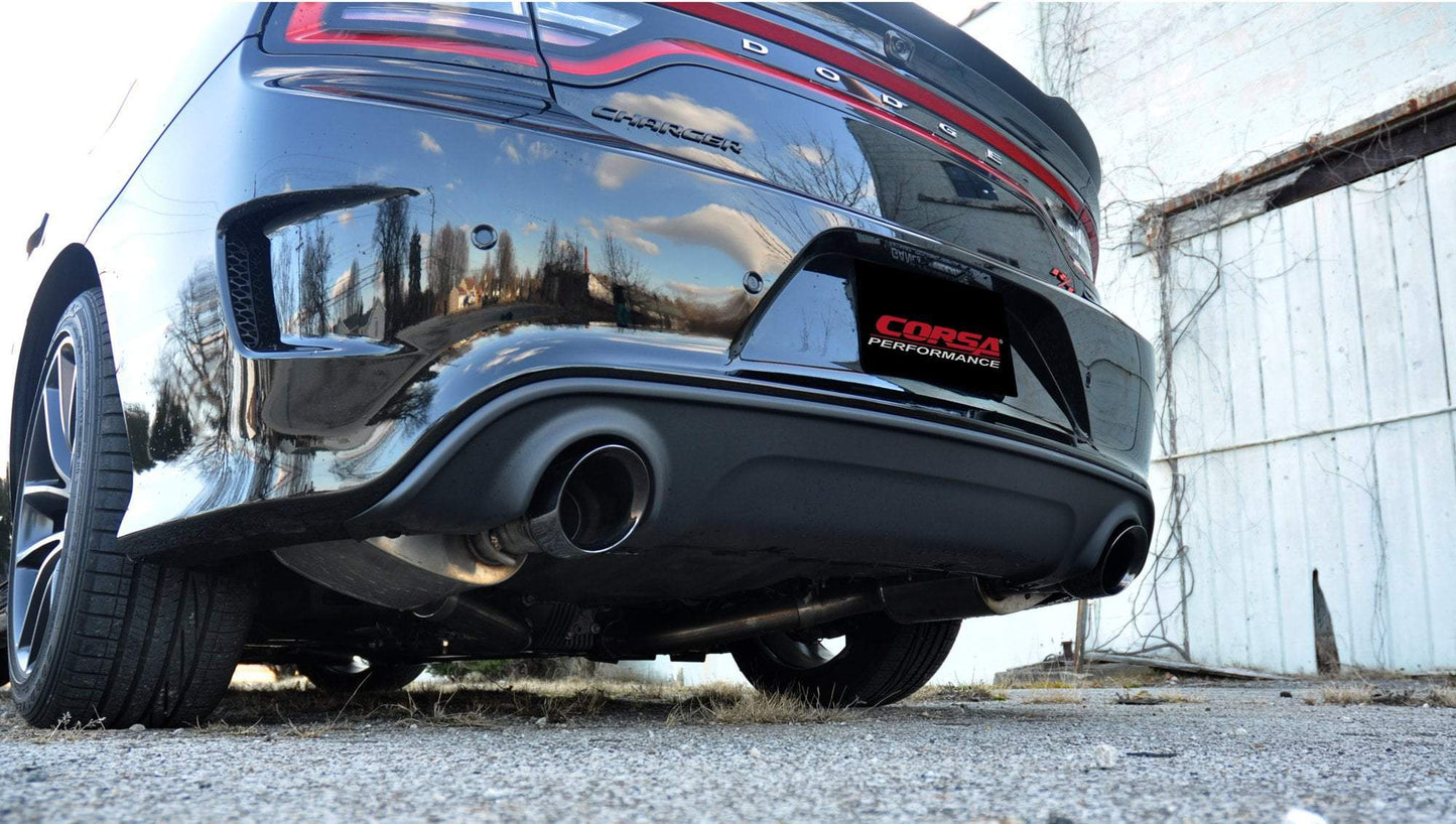 Corsa Xtreme Cat-Back Exhaust, Polished Tips 2015-2023 Charger 6.2L/392/6.4L
