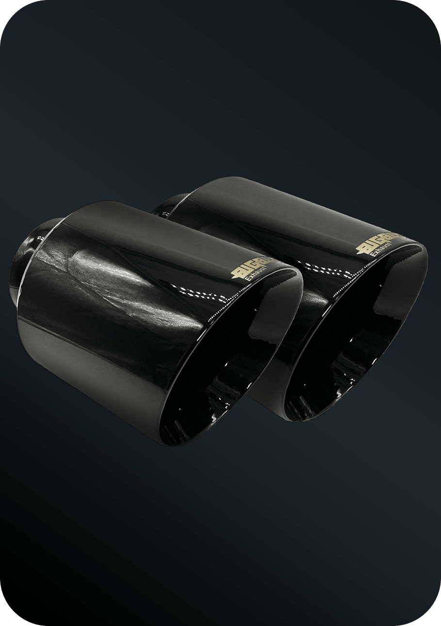 (2015 - 2023) D - Charger 5" V8 Tip Set ULTRA GLOSS BLACK - Speedlogix