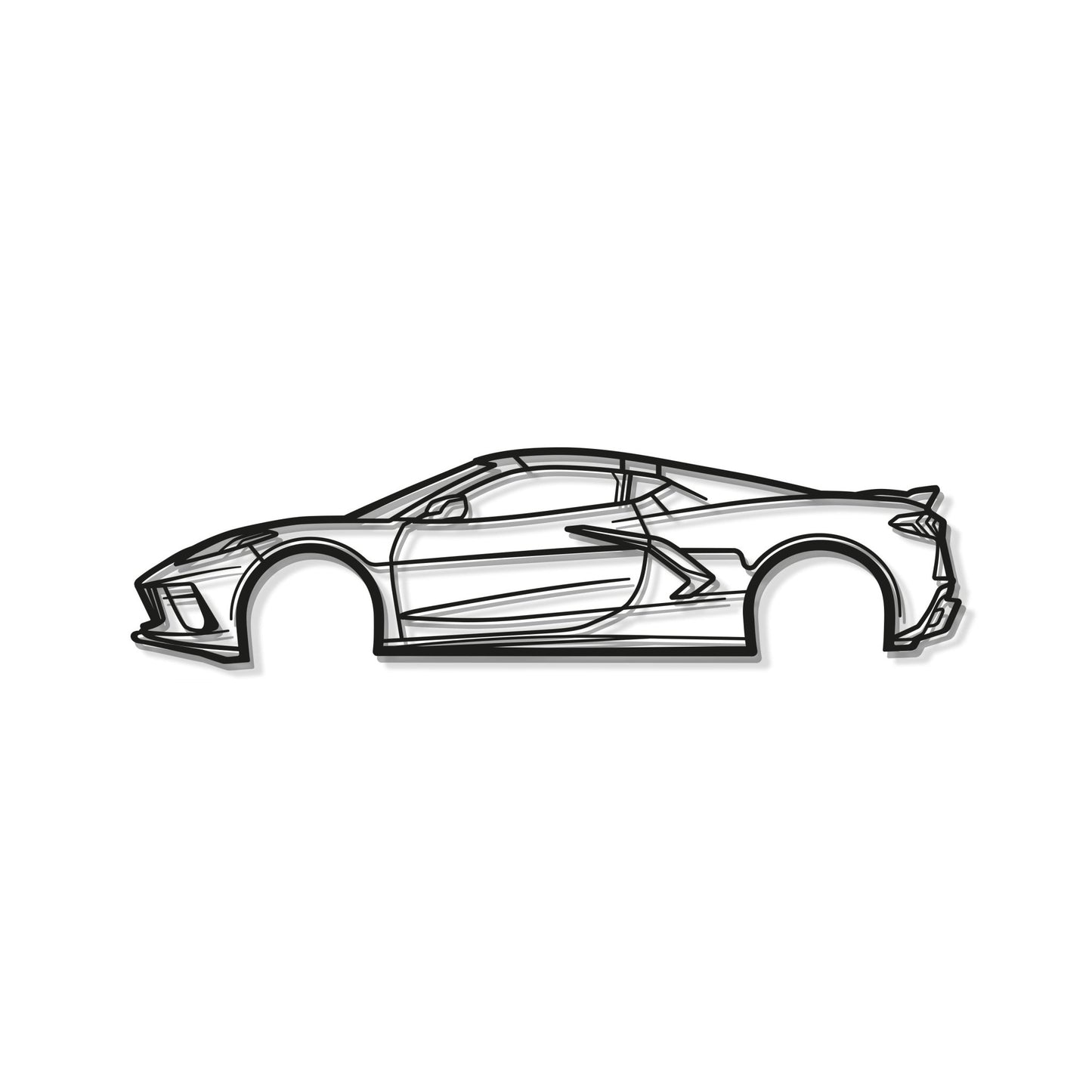 2023 Corvette C8 Metal Car Wall Art - MT0824 - Speedlogix