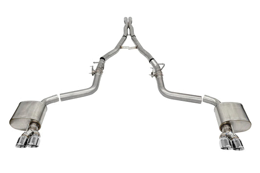 Corsa Xtreme Cat-Back Exhaust, Polished Dual Tips, Valved 2015-2023 Challenger 6.2L/392/6.2L