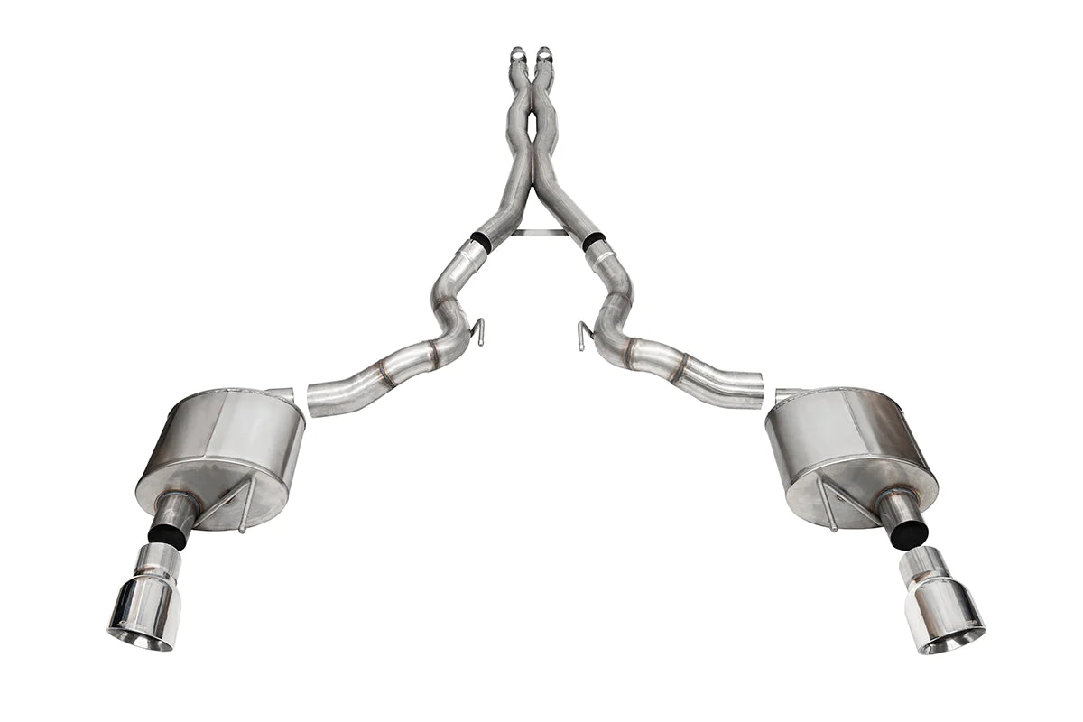 Corsa Xtreme 3" Polished Cat-back 2024 5.0 Mustang GT Convertible w/o Valves
