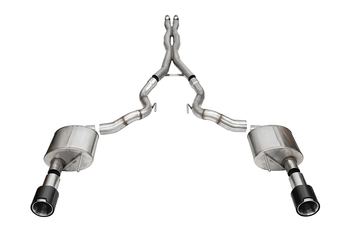 Corsa Xtreme 3" Polished Cat-back 2024 5.0 Mustang GT Convertible w/o Valves