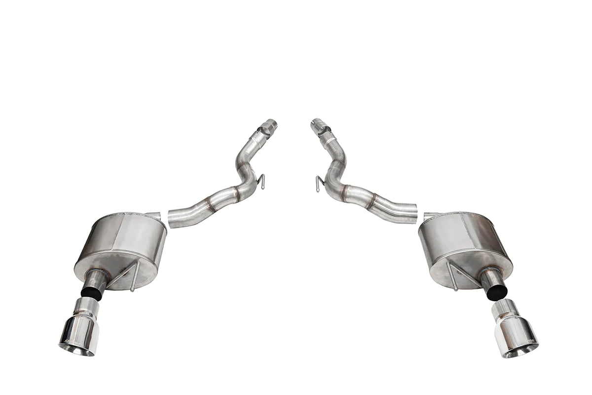 Corsa Sport 3" Polished Axle-back 2024 5.0 Mustang GT Convertible w/o Valves