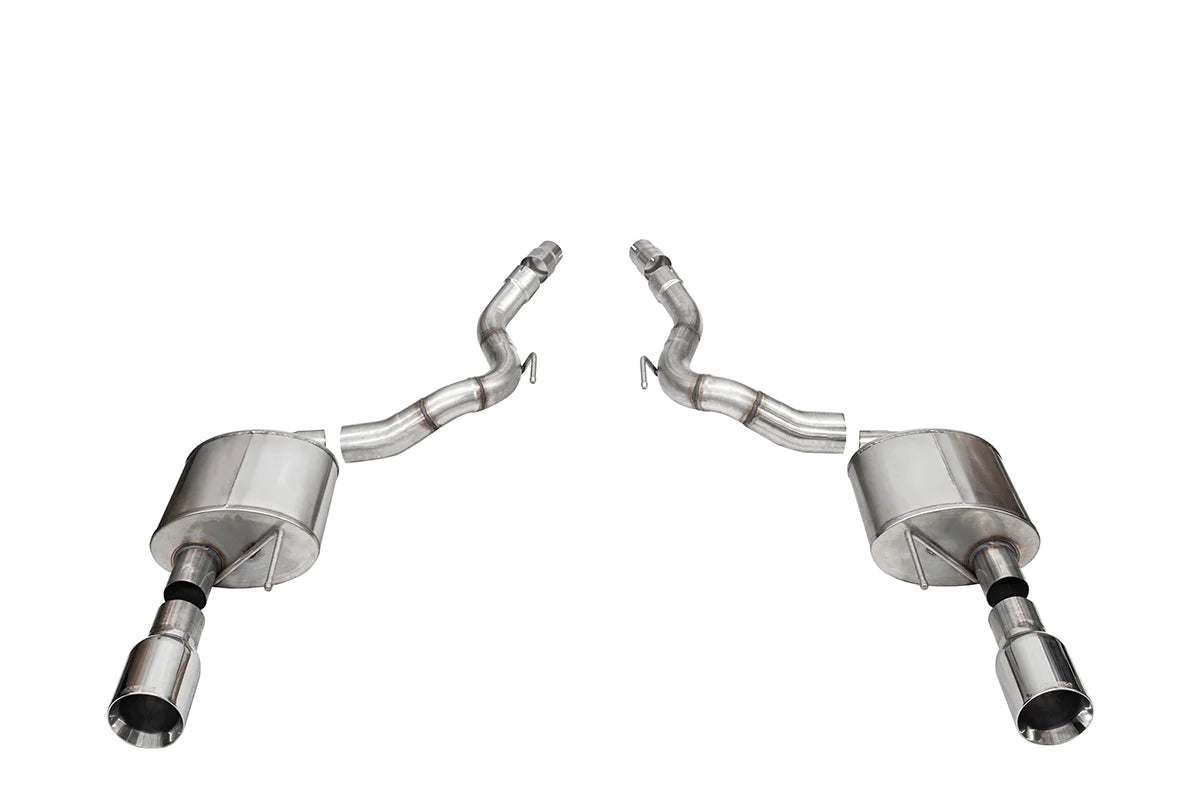 Corsa Sport 3" Polished Axle-back 2024 5.0 Mustang GT Convertible w/o Valves