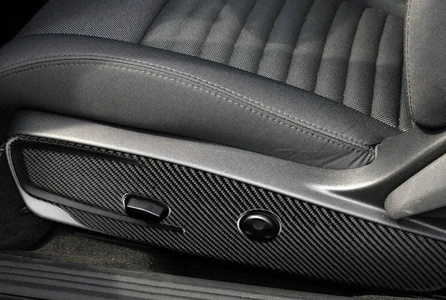2pcs Carbon Fiber Seat Side Panel Overlay for Dodge Challenger 2015-2023
