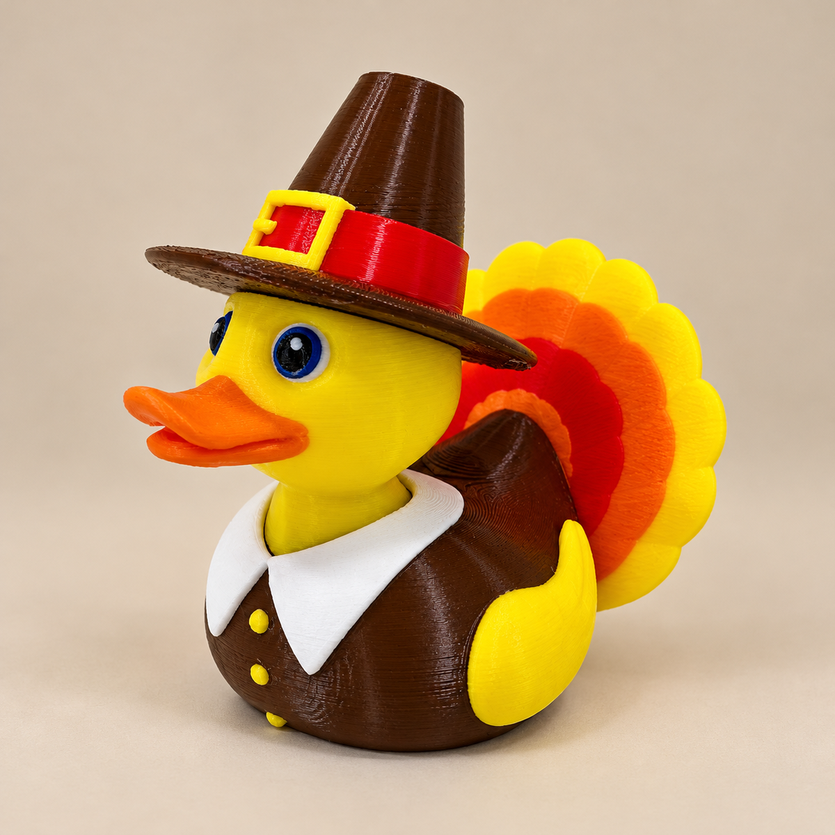 Pilgrim Duck Thanksgiving Figurine
