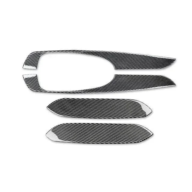 4pcs Carbon Fiber Armrest Panel Overlay for Dodge Challenger 2015-2023