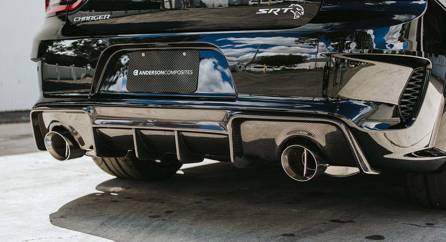 AC Carbon Fiber Rear Diffuser 2020-2023 Charger Widebody