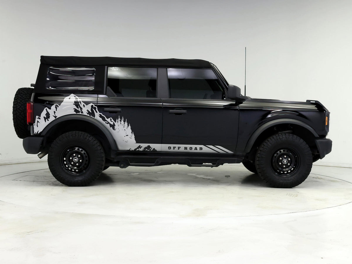 Ford Bronco Off Road Graphic Decal Sticker. Mountain Forest Overland Design. #6998