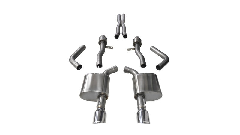 Corsa Sport Cat-Back Exhaust, Polished Tips 2015-2023 Charger 6.2L/392/6.4L - Speedlogix