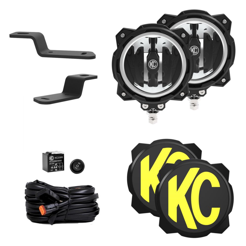 KC Gravity Wide 2-Light System Ditch Light Kit 2021-2024 Bronco