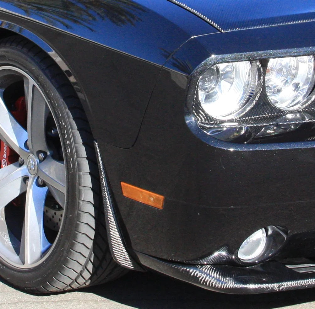 AC Carbon Fiber Front Bumper Canards (Pair) 2008-2014 Challenger