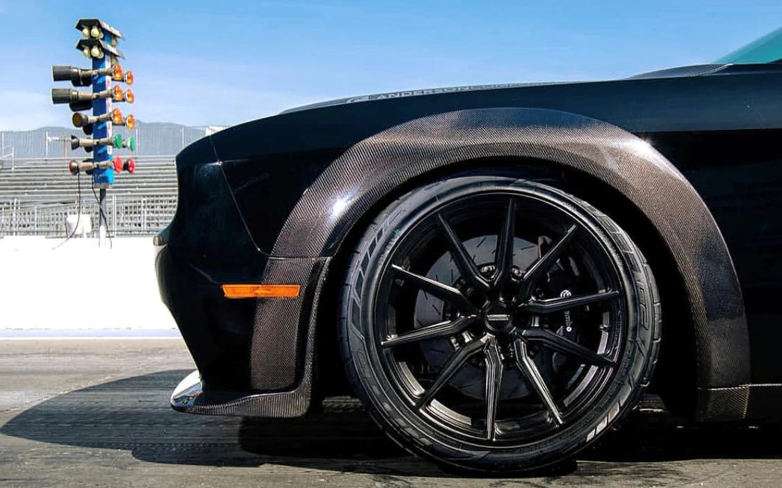 AC Carbon Fiber Front Fender Flares (Pair)  2018-2023 Challenger Widebody - Speedlogix