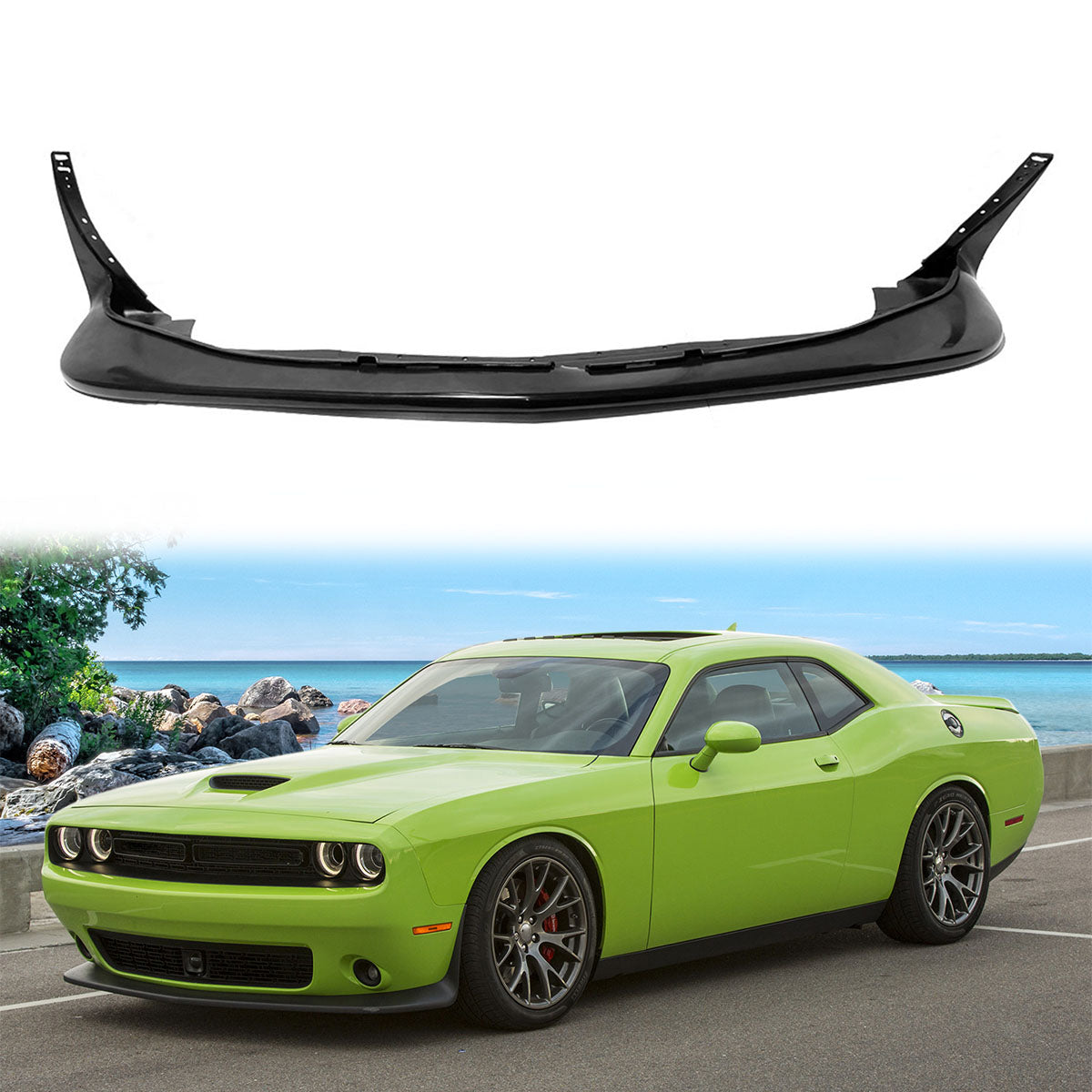 chu_Lip 2015-2020 Dodge Challenger Unpainted Front Lip SplitterSpoiler PU