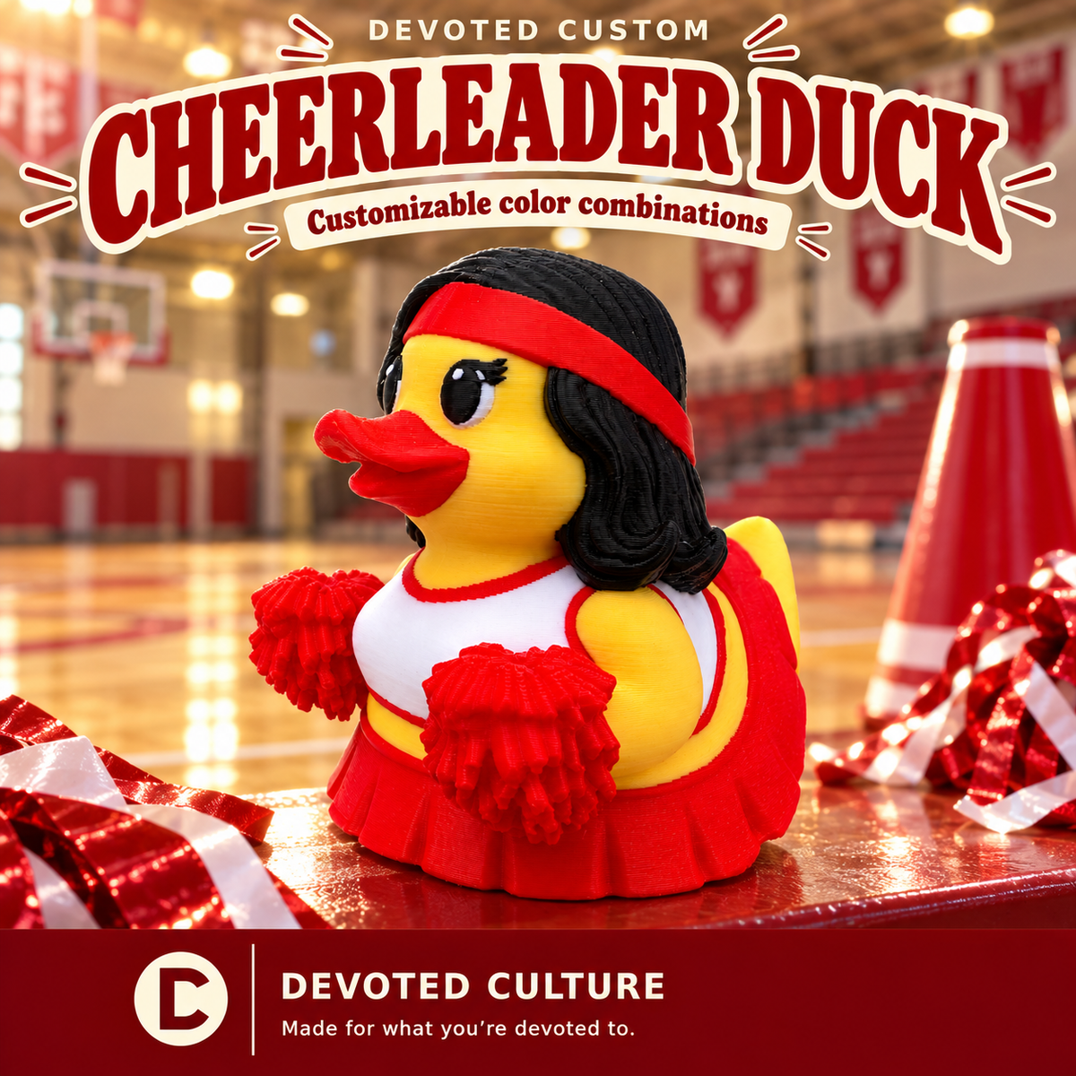Cheerleader Duck – Custom Color Combinations