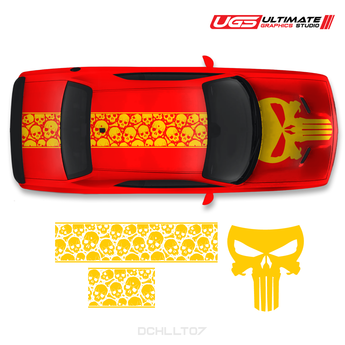 Dodge Challenger Top Skull Graphics