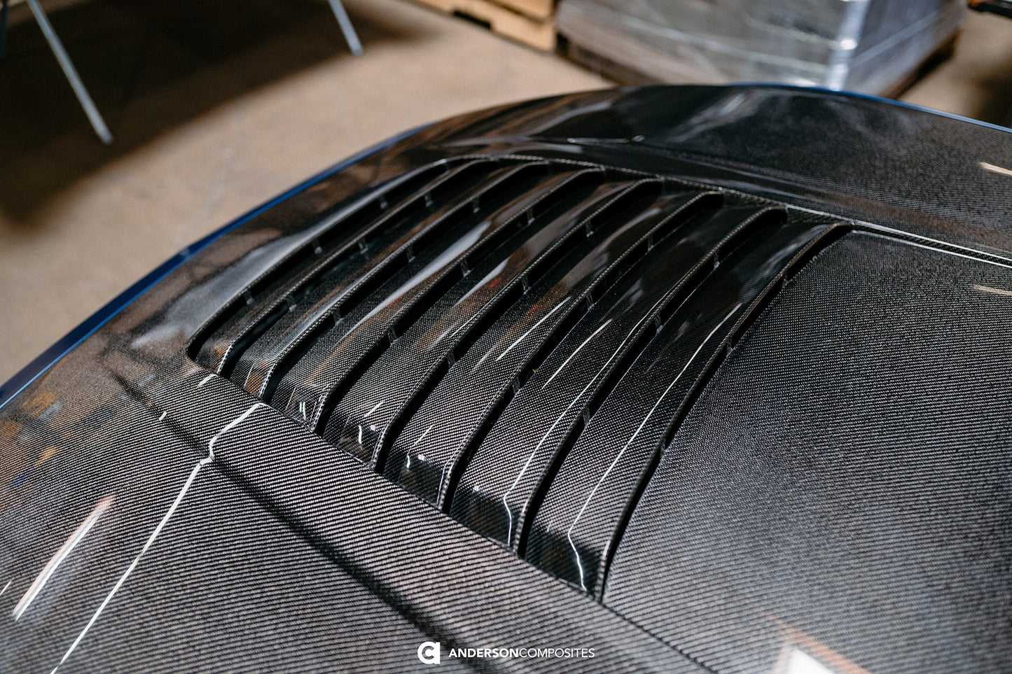 AC Carbon Fiber Double Sided GT5 Hood 2024 Mustang - Speedlogix