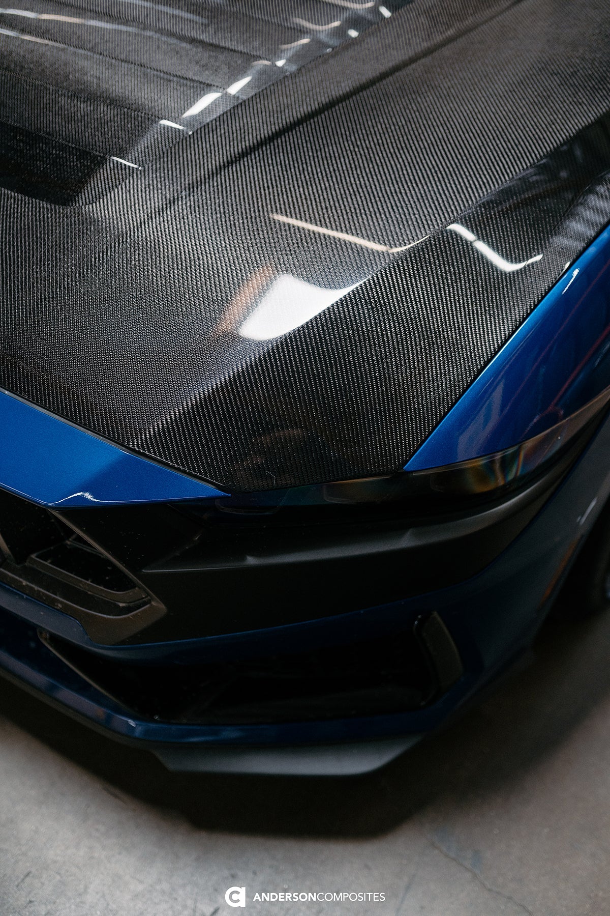 AC Carbon Fiber Double Sided GT5 Hood 2024 Mustang - Speedlogix