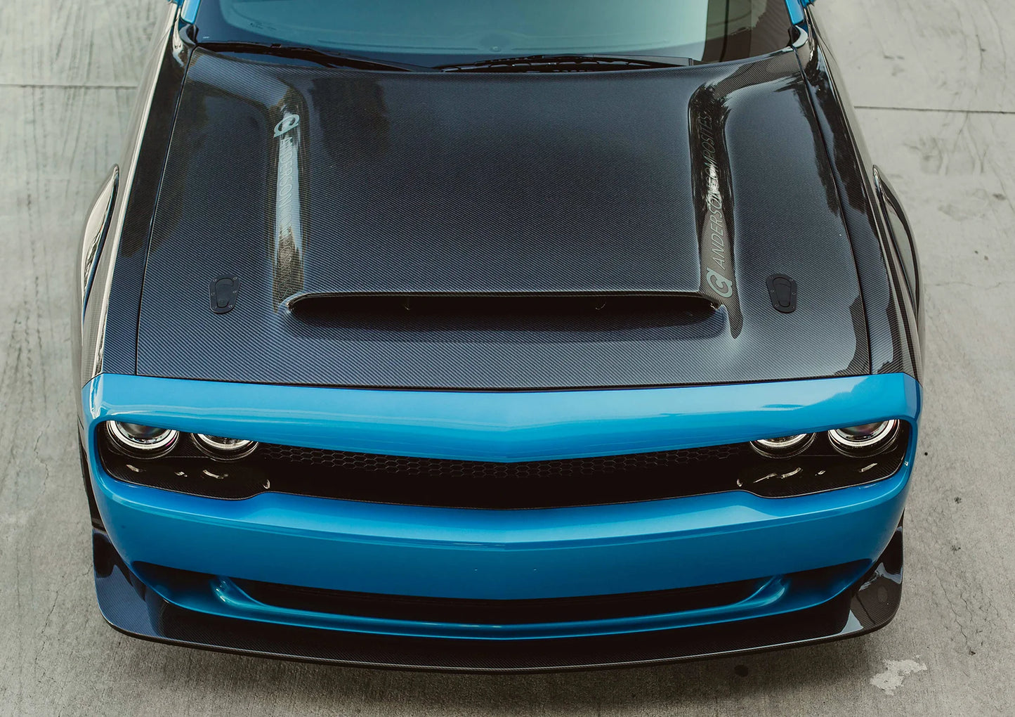 AC Carbon Fiber (Gloss) Demon Hood 2008-2023 Challenger - Speedlogix
