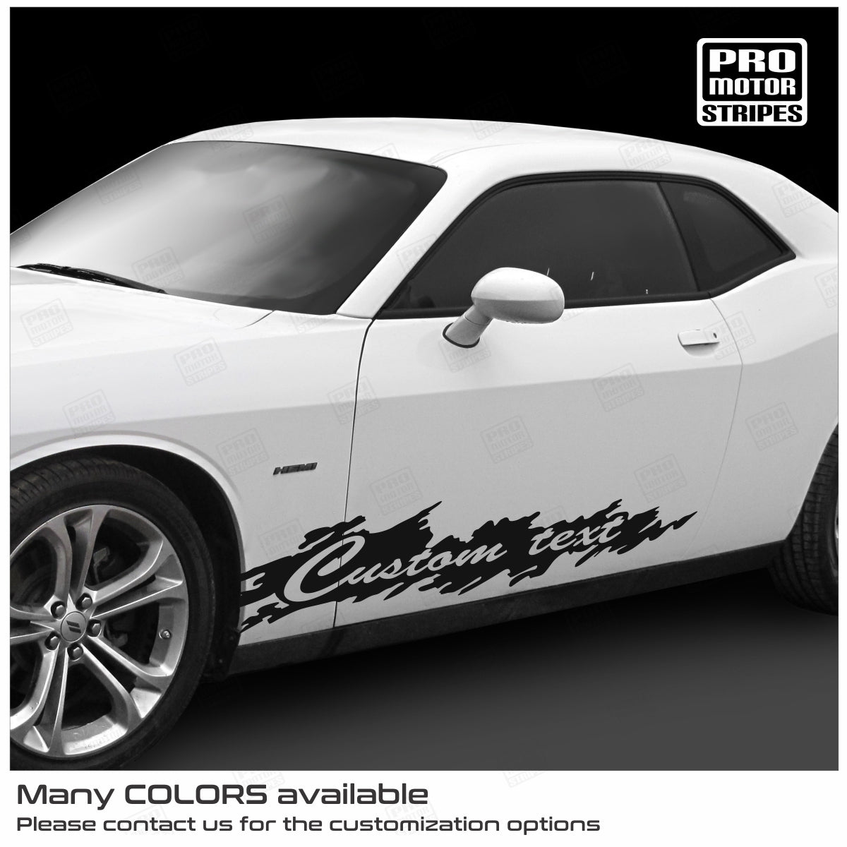 Dodge Challenger 2008-2023 Side Mud Splash Accent Stripes Decals