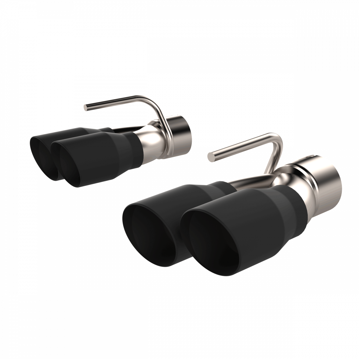 QTP Black Quad Exhaust Tips 2015-2023 Challenger 392/6.4L