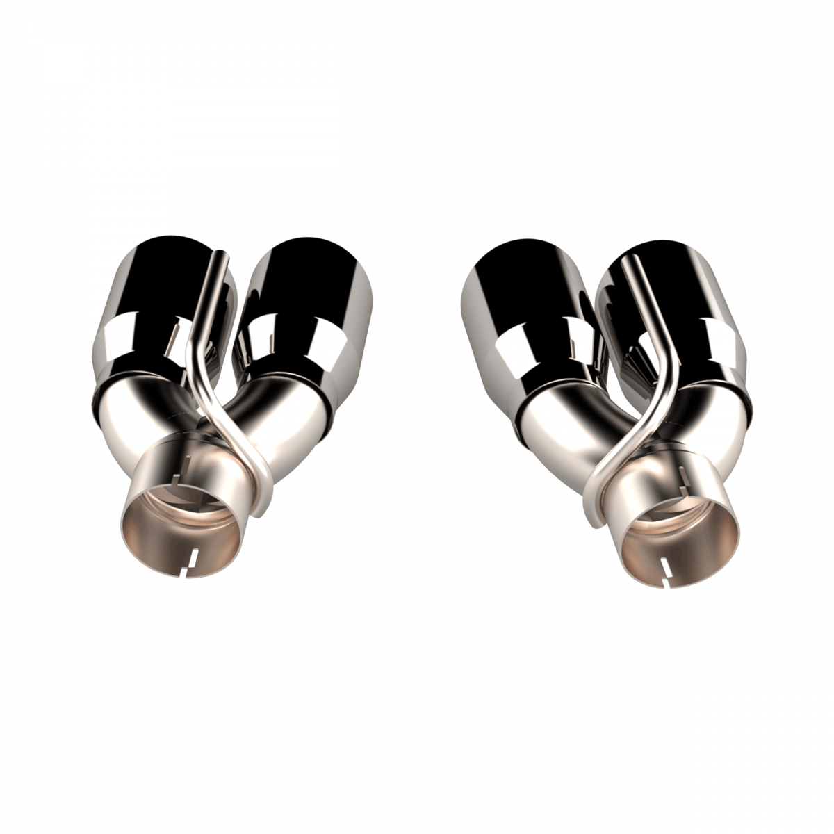 QTP Quad Polished Exhaust Tips 2015-2023 Challenger