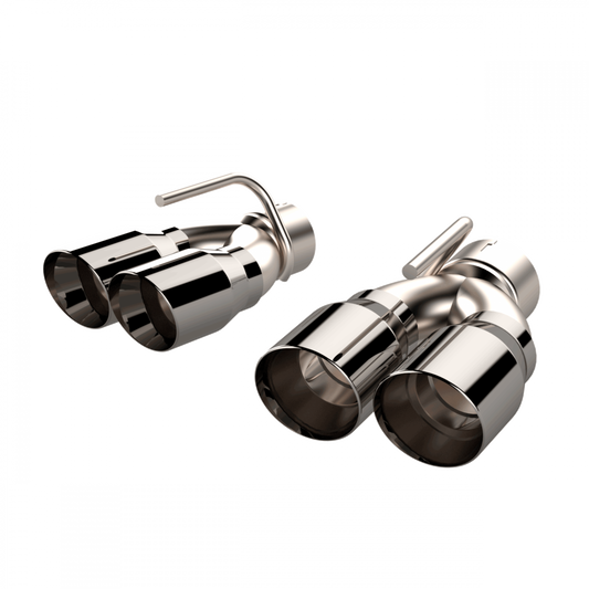QTP Quad Polished Exhaust Tips 2015-2023 Challenger