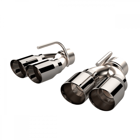 QTP Quad Polished Exhaust Tips 2015-2023 Challenger - Speedlogix