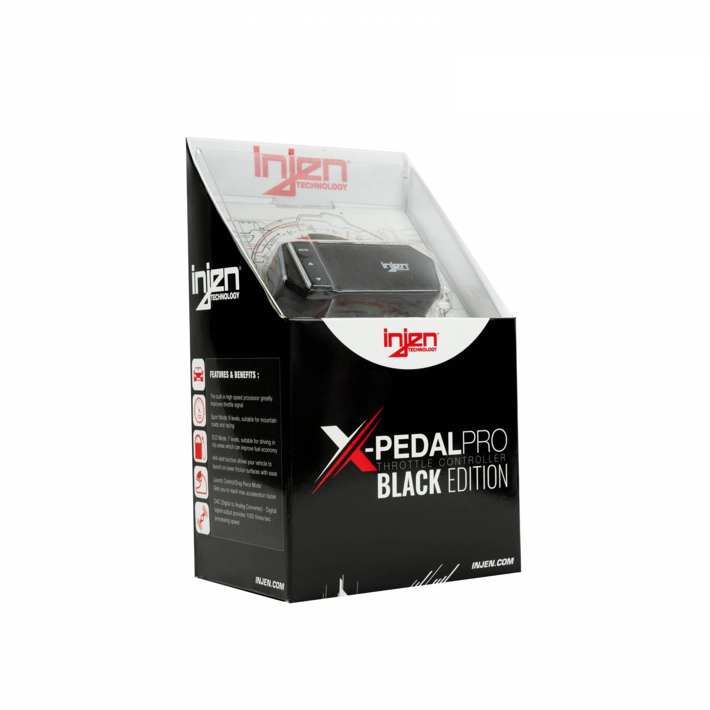 Injen X-Pedal PRO Black Edition Throttle Controller 2011-2020 Challenger/Charger/Grand Cherokee - Speedlogix