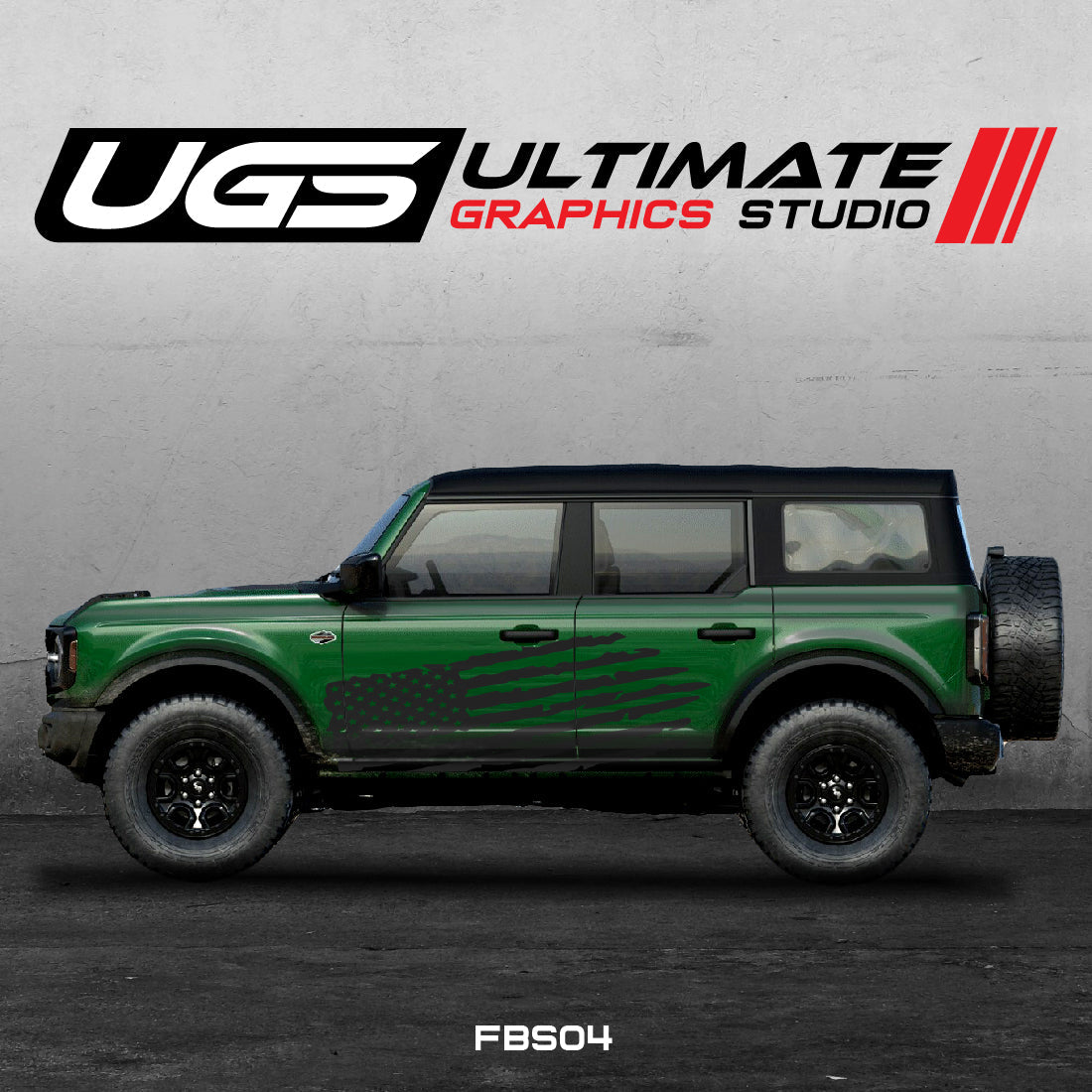 Ford Bronco American Flag Graphics