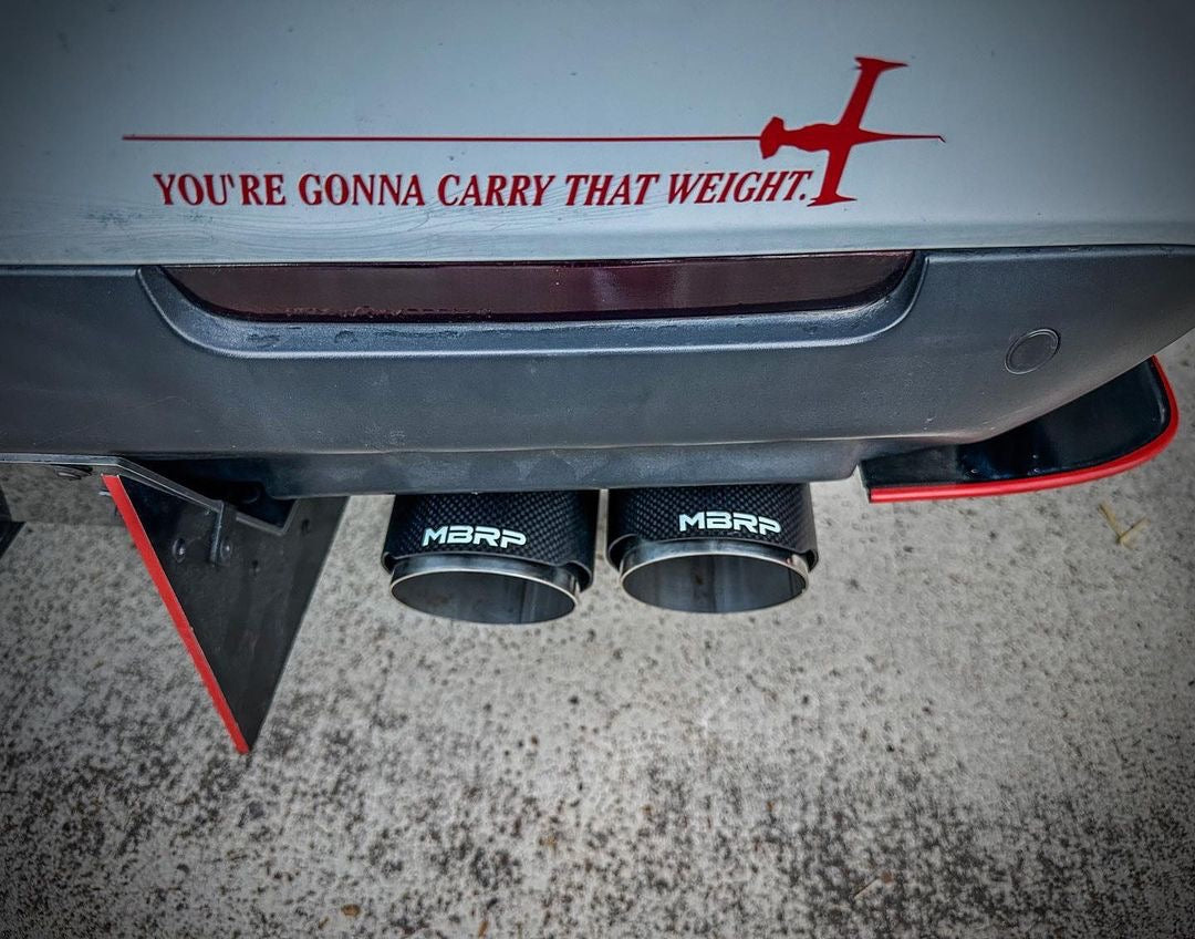 MBRP 3" Armor Pro Race Cat-Back Exhaust, Carbon Tips 2015-2023 Challenger 5.7L/6.2L/392/6.4L - Speedlogix