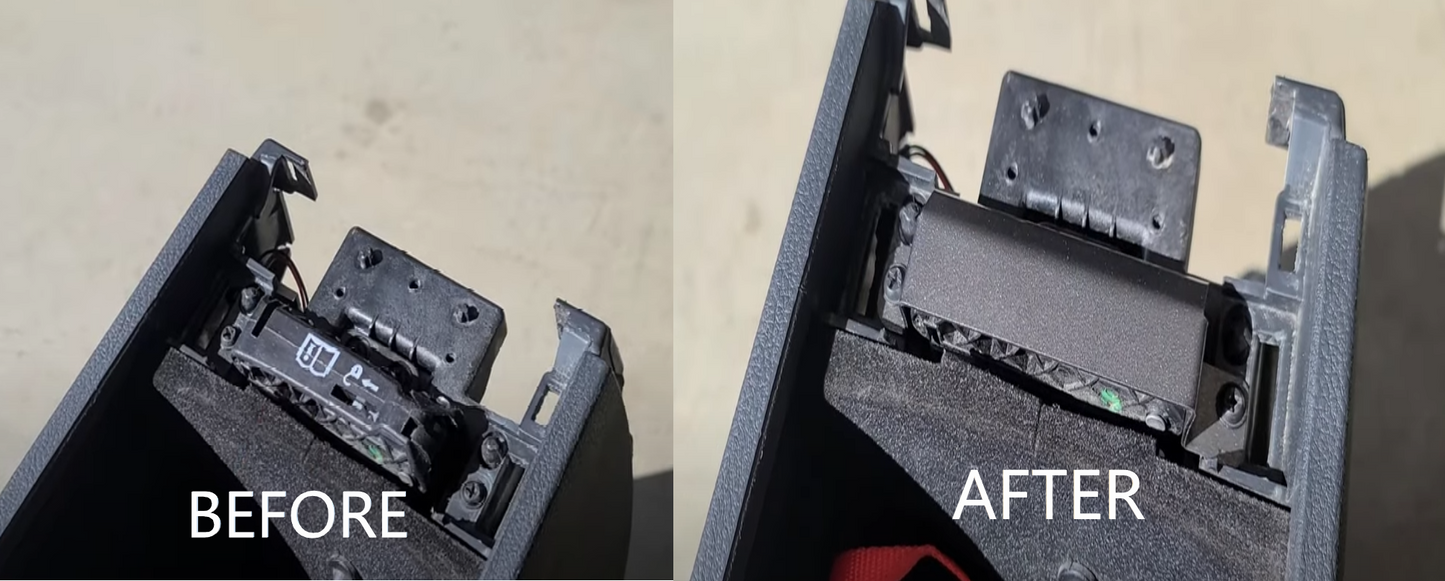 2014-2023 Jeep Grand Cherokee Steel Neutral Strap/Release Cover Plate - Laser Cut, Painted, Authentic