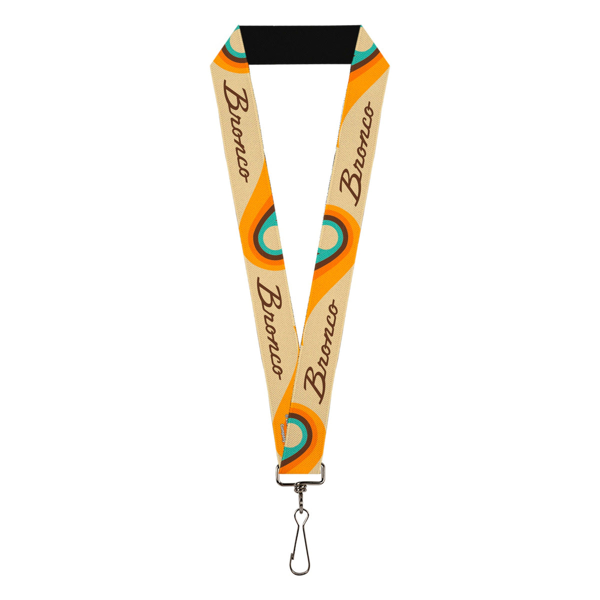 Lanyard - 1.0" - Ford BRONCO Script Wave Beige/Brown/Blue/Orange