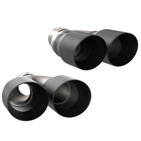 QTP Black Quad Exhaust Tips 2015-2023 Challenger 5.7L - Speedlogix