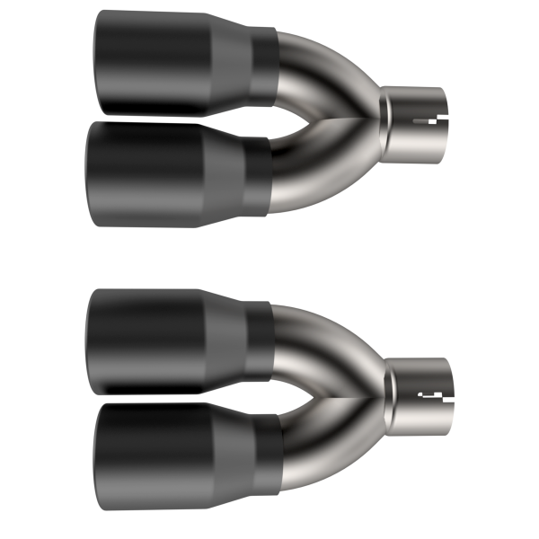 QTP Black Quad Exhaust Tips 2015-2023 Challenger 5.7L