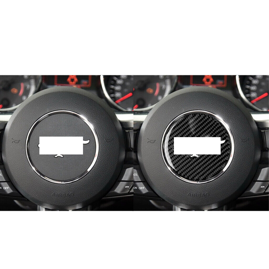 MUSTANG 15-23 CARBON FIBER STEERING WHEEL CENTER TRIM